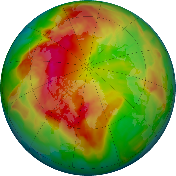 Arctic ozone map for 27 February 2012